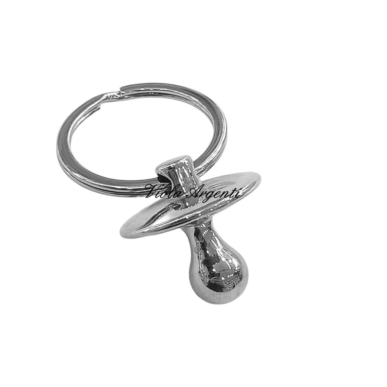 Silver plated keychain