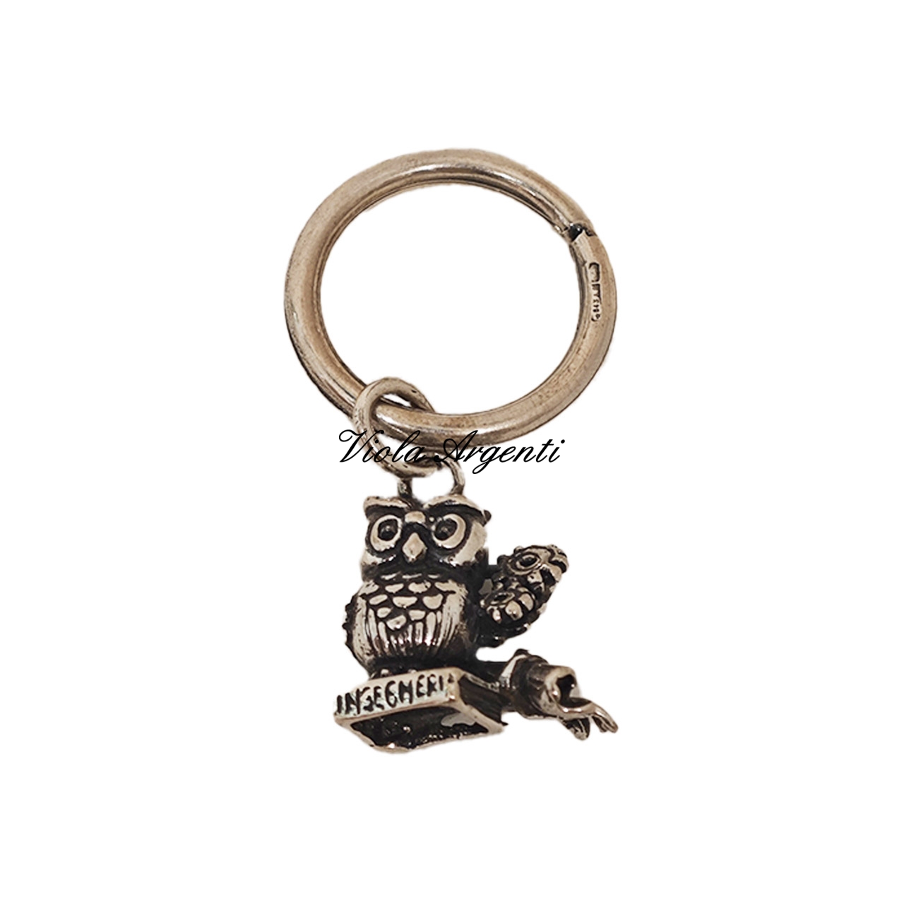 Engineering graduation owl keyring