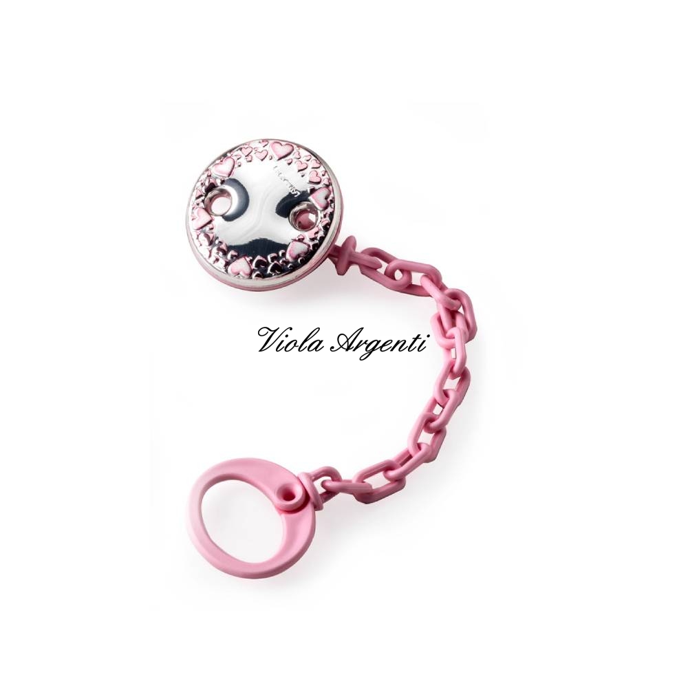 Pink pacifier holder with pliers - 3