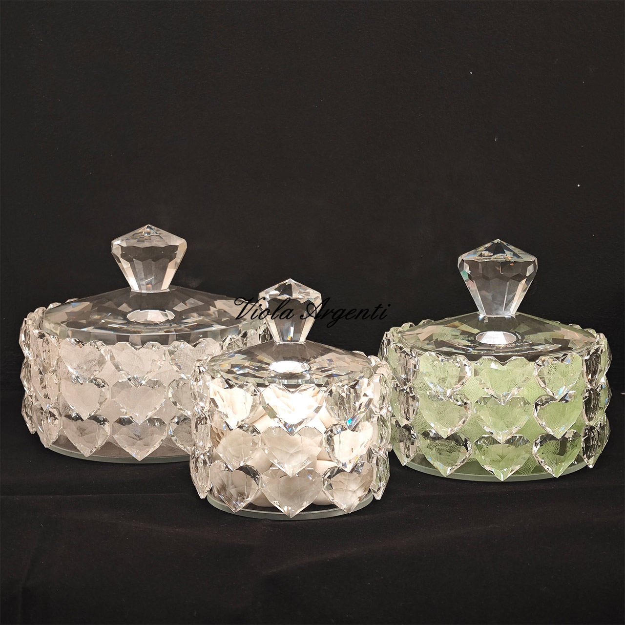 Jewellery box with crystal hearts - 5