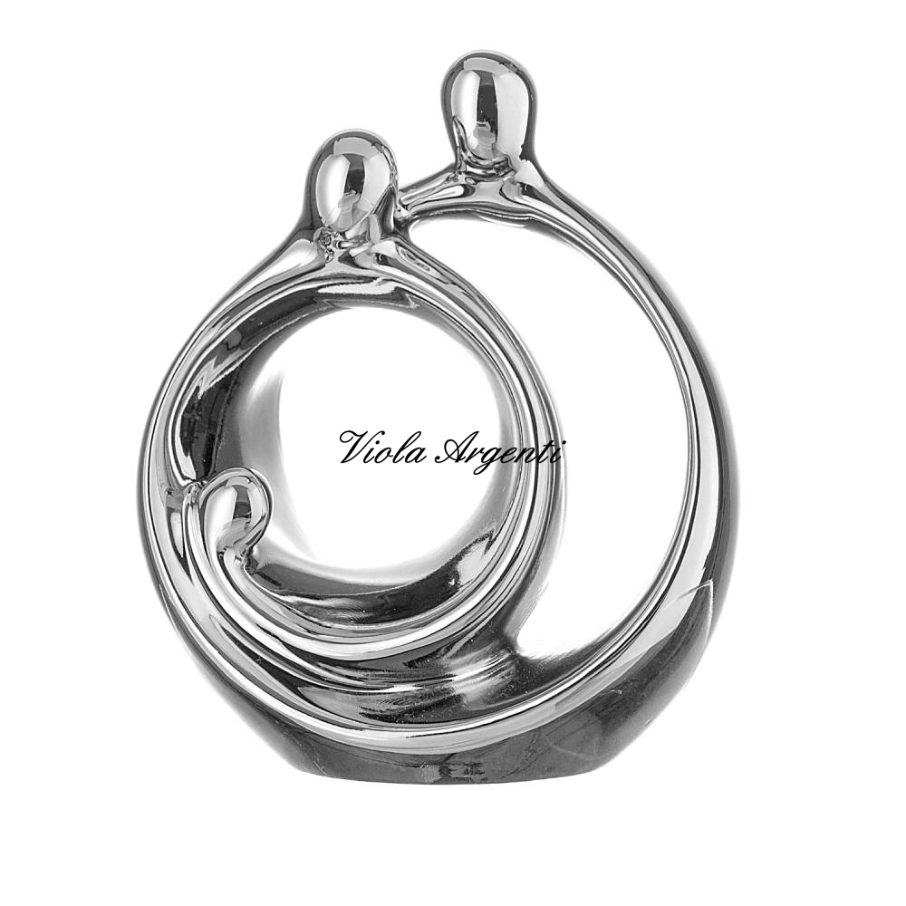 Presepe Design Moderno in Resina Argentata