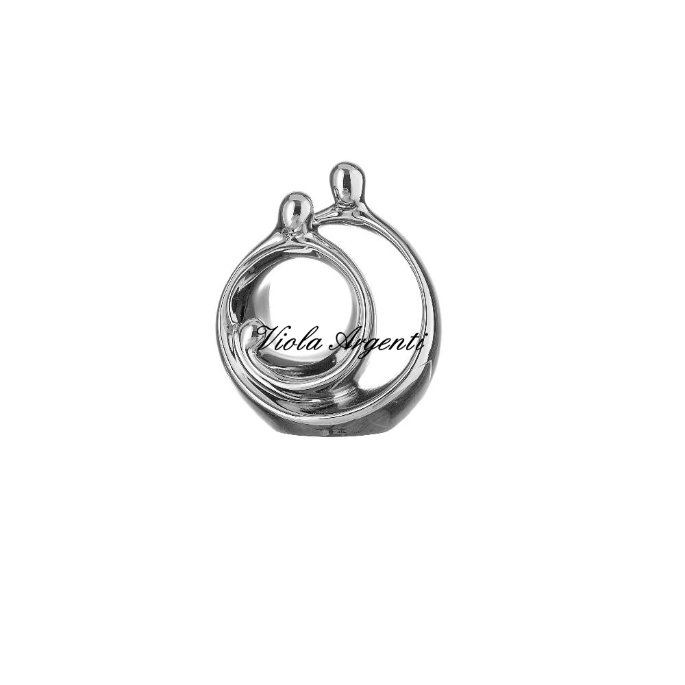 Presepe Design Moderno in Resina Argentata