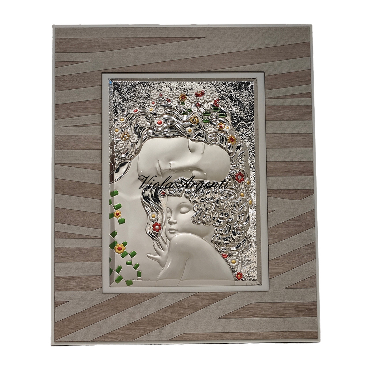 Quadro argentato 'Età di Klimt