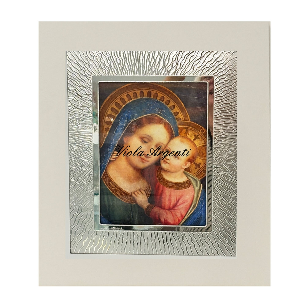 Quadro sacro Madonna con Bambino di . Argento online