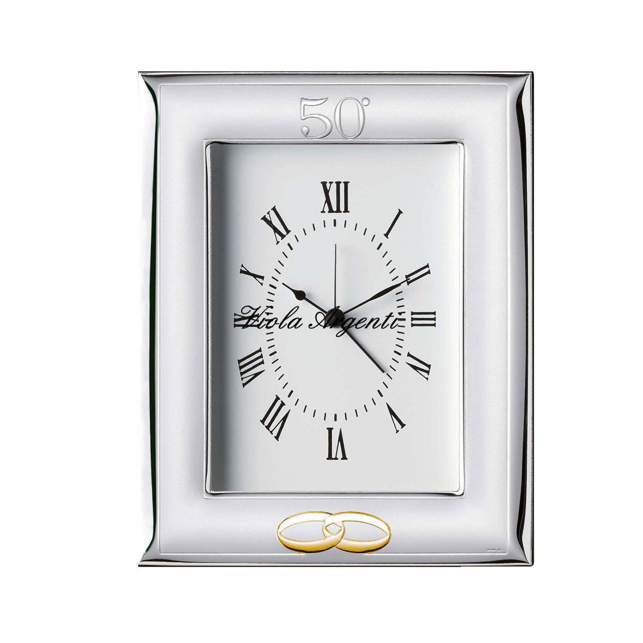50th Anniversary Alarm Clock in Miro Silver 999 di . Argento online