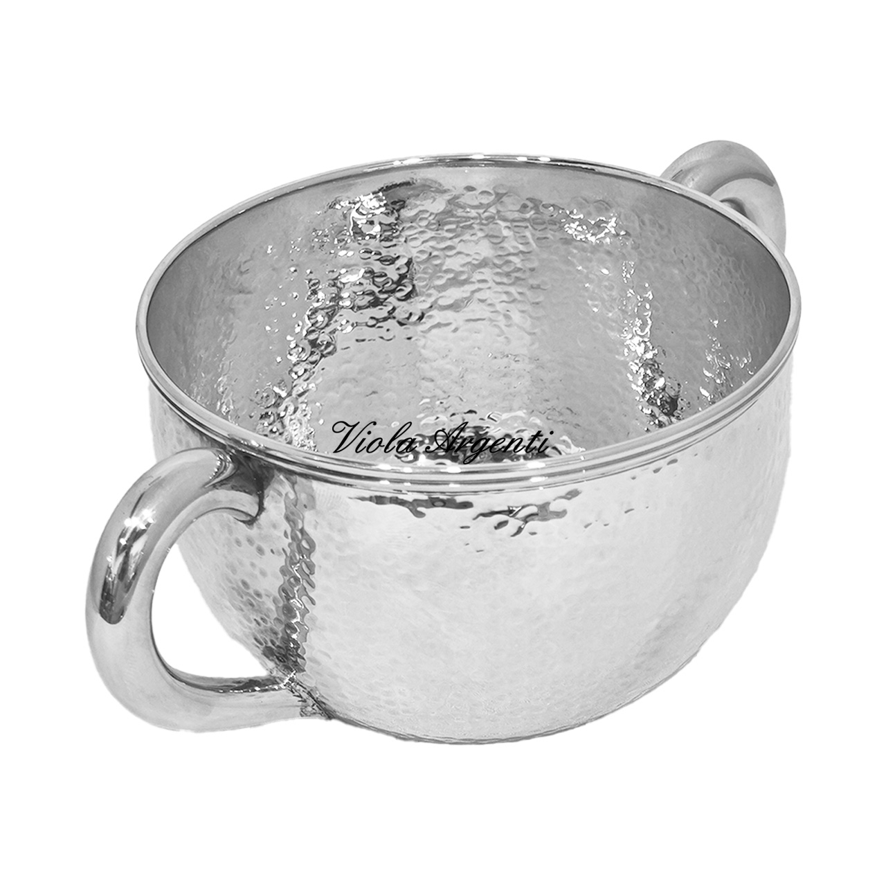 Silver mug with handles
