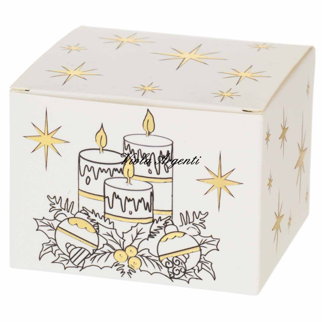 Scented Candle in Round Red Starry Jar with Mistletoe and Candles Lid – Christmas Edition - 4