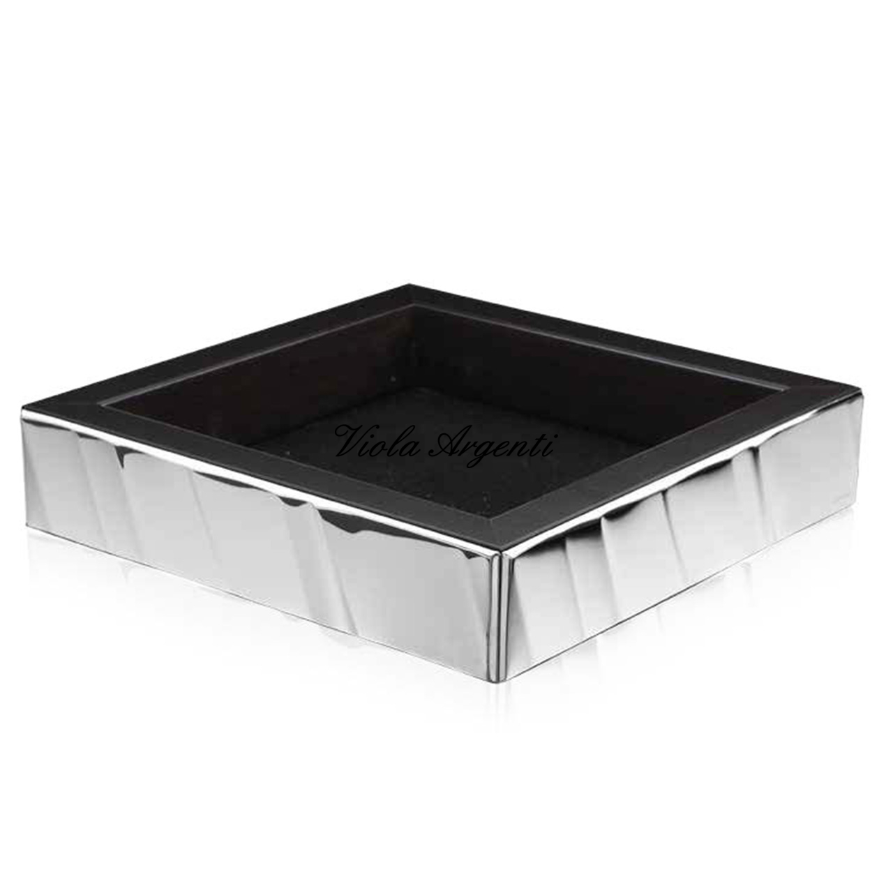 Vuotatasche moderno nero e argento