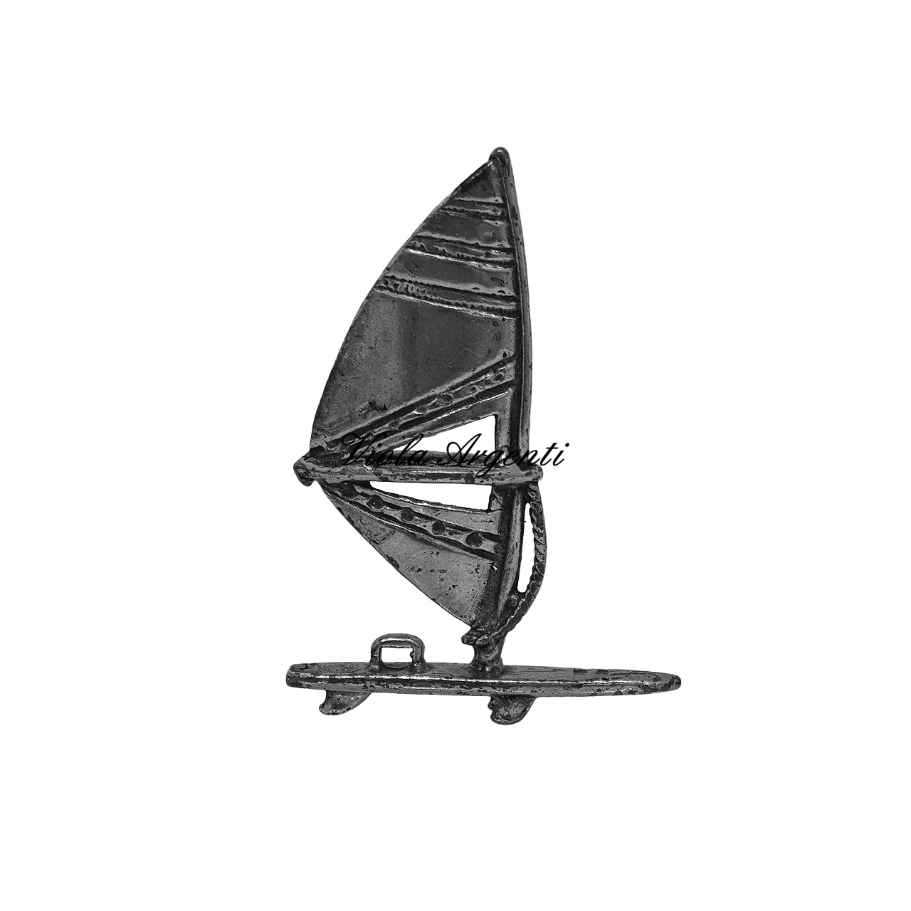 Mini wind-surf in argento