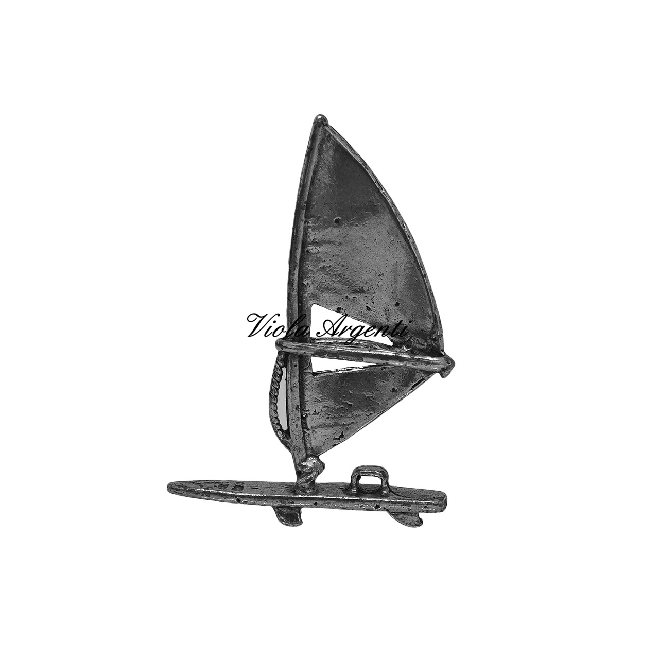 Mini wind-surf in argento