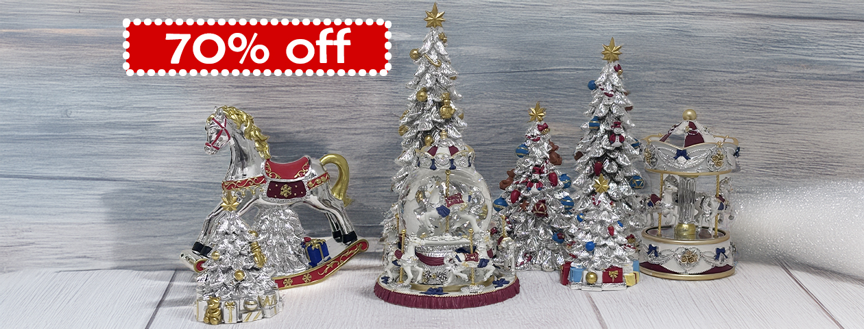 Alberi di Natale argentati